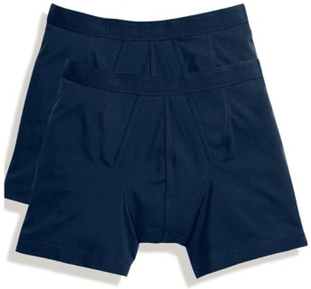 Fruit of the Loom 2P Classic Boxer Marineblå bomuld Large Herre