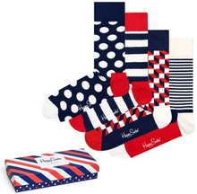 Happy socks Strømper 4P Stripe Socks Gift Box Flerfarvet bomuld Str 36/40