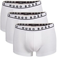 BOSS 3P Cotton Stretch Trunks Hvid bomuld Small Herre