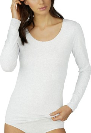 Mey Cotton Pure Long-Sleeved Top Vit bomull 44 Dam