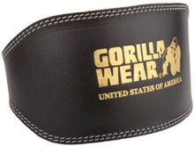Gorilla Wear Full Leather Padded Belt, 15 cm bredt treningsbelte