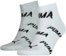 Puma Strømper 2P BWT Quarter Sock Hvit/Grå Str 39/42