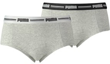 Puma Truser 2P Iconic Mini Shorts Grå X-Small Dame