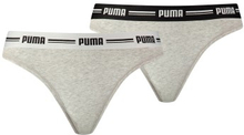 Puma Truser 2P Iconic Solid String Grå Small Dame