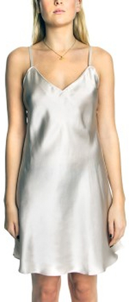 Lady Avenue Silk Satin Nightgown Champagne silke Medium Dam