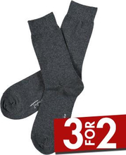 Topeco Strømper Men Classic Socks Plain Mørkgrå Str 41/45 Herre