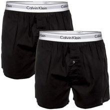 Calvin Klein 2P Modern Cotton Woven Slim Fit Boxer Sort vævet bomuld Small Herre