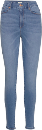 Trousers Denim Clara Blue Skinny Jeans Blå Lindex*Betinget Tilbud