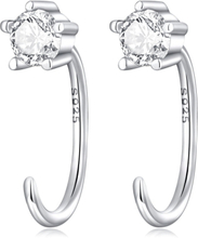 S925 Sterling Silver Sparkling Ear Hook Women Earrings