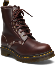 1460 Serena Dark Brown Classic Pull Up Shoes Boots Ankle Boots Laced Boots Brown Dr. Martens