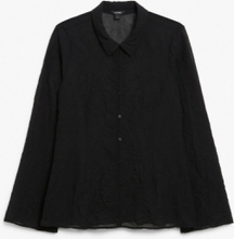 Crinkle textured blouse - Black