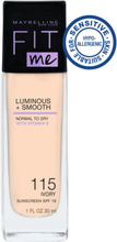 Maybelline New York Fit Me Luminous + Smooth Foundation 115 Ivory Foundation Makeup Maybelline