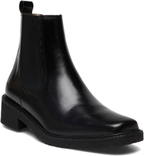 Booties - Block Heel - With Elas Shoes Boots Ankle Boots Ankle Boots With Heel Black ANGULUS