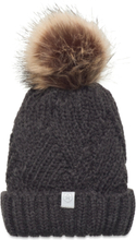 Hat W. Detachable Fake Fur Accessories Headwear Hats Winter Hats Grey Color Kids