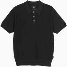 Stussy - Cable Short Sleeve Polo - Sort - M