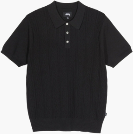 Stussy - Cable Short Sleeve Polo - Sort - L