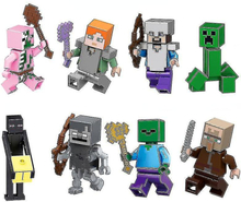 8 Minecraft Brick Minifigure Leksaker