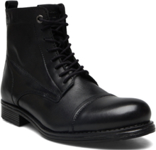 Jfwshaun Leather Boot Sn Shoes Boots Winter Boots Svart Jack & J S*Betinget Tilbud
