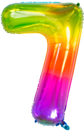 Sifferballong Regnbågsfärgad Stor - Siffra 7