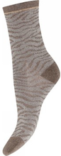 Decoy Strømper Glitter Patterned Ankle Socks Beige Strl 37/41 Dame