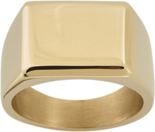 Cole Signet Ring Gold Accessories Kids Jewellery Rings Gull Edblad*Betinget Tilbud