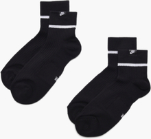 Nike - Essential Sneaker Socks 2 Pack - Sort - L
