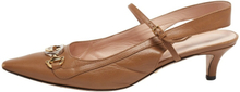 Pre -eide Leather Interlocking G Horsebit Zumi Slingback Sandals
