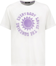 SUBLEVEL Herren Rundhals-T-Shirt mit Frontprint "Everybody Loves The Sunshine" aus reiner Baumwolle H12022M21331A 001 Weiß