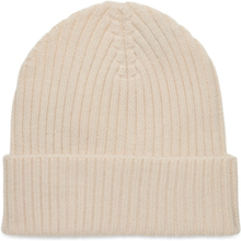 Rib Beanie Accessories Headwear Hats Winter Hats Creme FUB*Betinget Tilbud