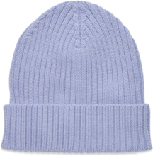 Rib Beanie Accessories Headwear Hats Winter Hats Blå FUB*Betinget Tilbud