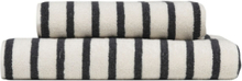 Everyday Stripe Cotton Towel Home Textiles Bathroom Textiles Towels & Bath Towels Bath Towels Black Høie Of Scandinavia
