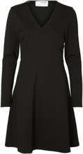 Slfmaxine Ls Short Dress Kort Kjole Black Selected Femme