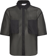 Mesh Shirt Tops Shirts Short-sleeved Black Coster Copenhagen