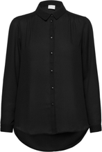 Vilucy Button L/S Shirt - Langermet Skjorte Svart Vila*Betinget Tilbud