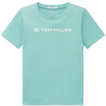 TOM TAILOR T-shirt Logo Print Dusty Green
