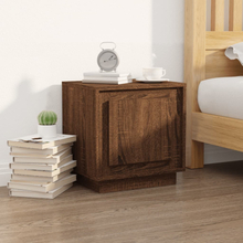 vidaXL Sängbord brun ek 44x35x45 cm konstruerat trä