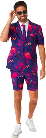 Suitmeister Retro Neon Navy Shorts Kostym - Large