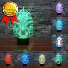 TD® Novelty 3D RGB Egypt Sphinx USB Touch 7 Color Gradient Nattlampa Visual Mood LED Barn Jul Nyårspresenter