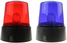 2x Zwaailampen met rood en blauw LED licht