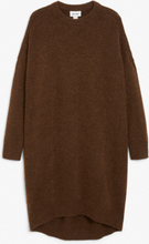 Oversized midi knit dress - Beige