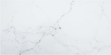 vidaXL Bordsskiva vit 100x50 cm 6 mm härdat glas med marmortextur