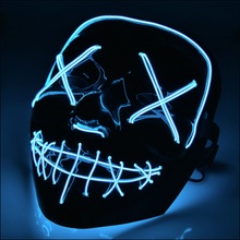 El Wire Purge LED Mask - Blå