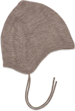 Baby Pointelle Hat Accessories Headwear Hats Baby Hats Beige FUB*Betinget Tilbud