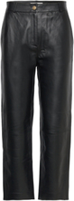 "Andie Leather Trousers Designers Trousers Leather Leggings-Bukser Black BUSNEL"