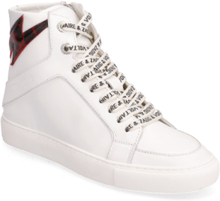 High Flash Smooth Calfskin + B High-top Sneakers White Zadig & Voltaire