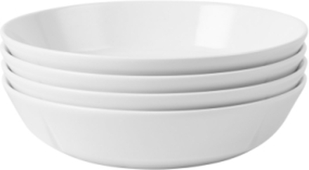 Gc Essentials Skål Ø21 Cm Hvit 4 Stk. Home Tableware Bowls Breakfast Bowls Hvit Rosendahl*Betinget Tilbud