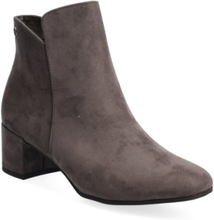 Women Boots Shoes Boots Ankle Boots Ankle Boot - Heel Grå Tamaris*Betinget Tilbud