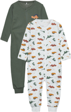 Nbmnightsuit 2P Zip Laurel Dino Pyjamas Sie Jumpsuit Multi/mønstret Name It*Betinget Tilbud