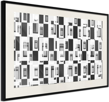 Plakat - Modern Public Housing - 60 x 40 cm - Sort ramme med passepartout