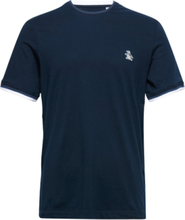 Ss Sticker Pete Ring T-shirts Short-sleeved Blå Original Penguin*Betinget Tilbud